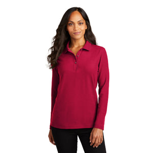 Port Authority Ladies Silk Touch Long Sleeve Polo. L500LS