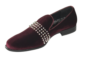 After Midnight 6787 Men’s Velvet Loafers Studded Slip-On Prom Party Dress Shoes