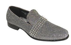 After Midnight 6787 Men’s Velvet Loafers Studded Slip-On Prom Party Dress Shoes