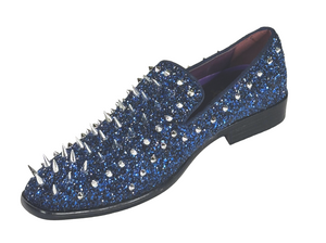After Midnight 6788 Men’s Smoking Glitter Studded Spike Loafer Slip-On Shoes