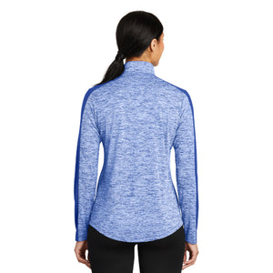 Sport-Tek Ladies PosiCharge Electric Heather Colorblock 1/4-Zip Pullover. LST397