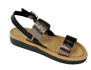 Bamboo Upraise-10S Women’s Double Strap Sandals – Adjustable Buckle Comfort Slingback Flats