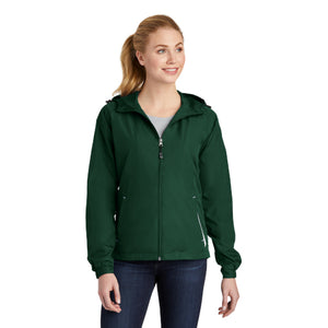 Sport-Tek Ladies Colorblock Hooded Raglan Jacket. LST76