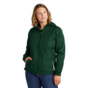 Sport-Tek Ladies Colorblock Hooded Raglan Jacket. LST76