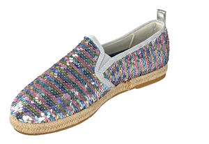 Bamboo Phuket-02S Women’s Sequin Espadrille Flats – Slip-On Summer Shoes