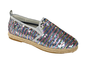 Bamboo Phuket-02S Women’s Sequin Espadrille Flats – Slip-On Summer Shoes