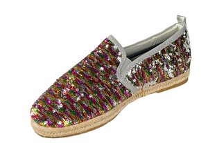 Bamboo Phuket-02S Women’s Sequin Espadrille Flats – Slip-On Summer Shoes