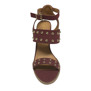 Qupid Brammer-30 Studded Chunky Heels