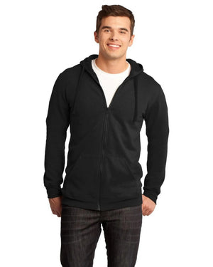 District - Young Mens The Concert Fleece Full-Zip Hoodie. DT800