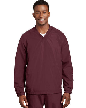 Sport-Tek V-Neck Raglan Wind Shirt. JST72