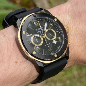 Bulova Marine Star Quartz Mens Watch 98B278