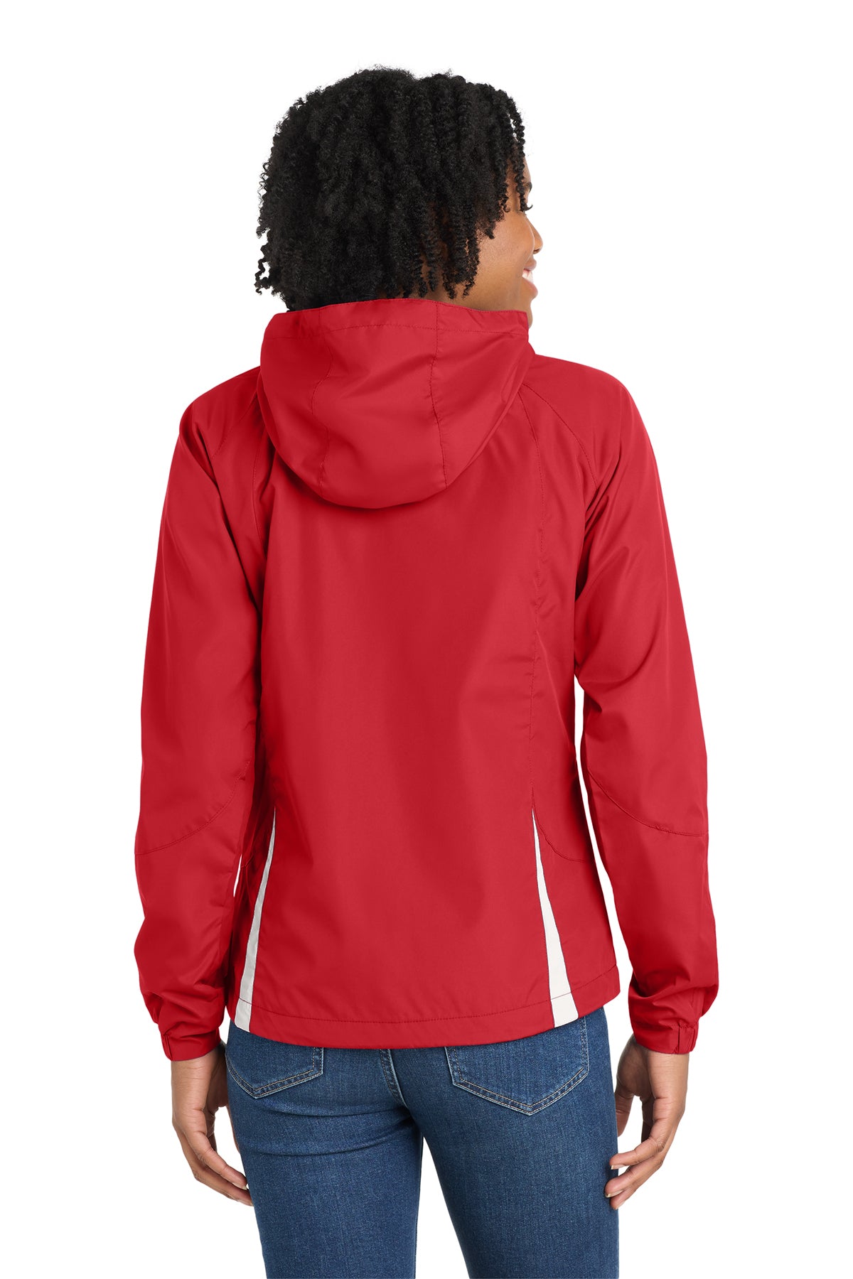 Sport-Tek Ladies Colorblock Hooded Raglan Jacket. LST76