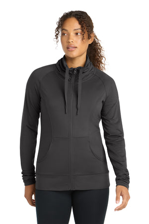 Sport-Tek Ladies Sport-Wick Stretch Full-Zip Jacket. LST852