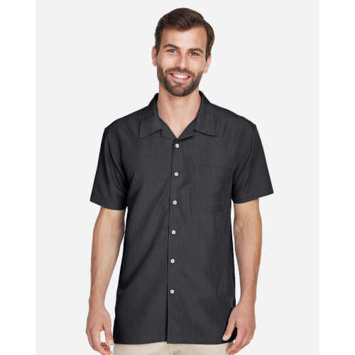 Harriton Men's Barbados Textured Camp Shirt - M560
