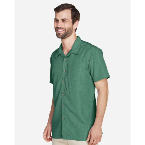 Harriton Men's Barbados Textured Camp Shirt - M560