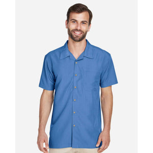 Harriton Men's Barbados Textured Camp Shirt - M560