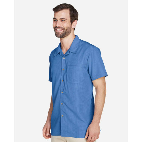 Harriton Men's Barbados Textured Camp Shirt - M560