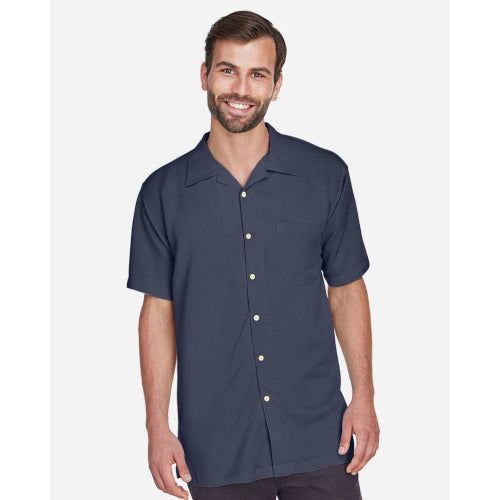 Harriton Men's Bahama Cord Camp Shirt