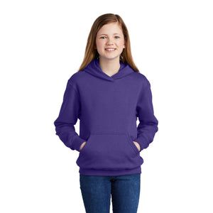 Port & Company - Youth Core Fleece Pullover Hooded Sweatshirt.  PC90YH