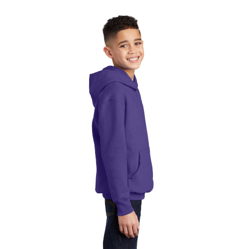 Port & Company - Youth Core Fleece Pullover Hooded Sweatshirt.  PC90YH