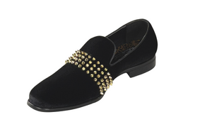 After Midnight 6787 Men’s Velvet Loafers Studded Slip-On Prom Party Dress Shoes