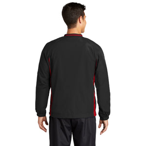 Sport-Tek Tipped V-Neck Raglan Wind Shirt. JST62