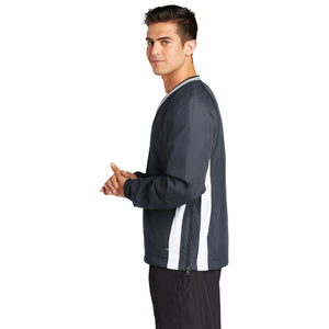 Sport-Tek Tipped V-Neck Raglan Wind Shirt. JST62