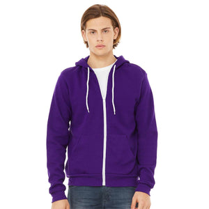 Bella + Canvas Unisex Poly-Cotton Fleece Full-Zip Hoodie - 3739