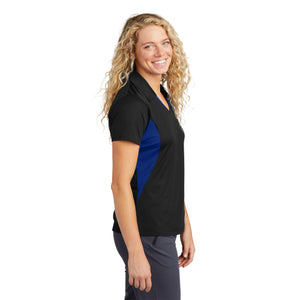 Sport-Tek Ladies Side Blocked Micropique Sport-Wick Polo. LST655