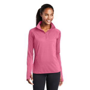 Sport-Tek Ladies Sport-Wick Stretch 1/2-Zip Pullover. LST850