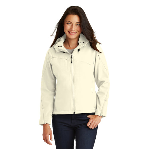 Port Authority L706 Women's Textured Hooded Soft Shell Jacket
