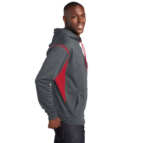Sport-Tek Tech Fleece Colorblock Hooded Sweatshirt. F246