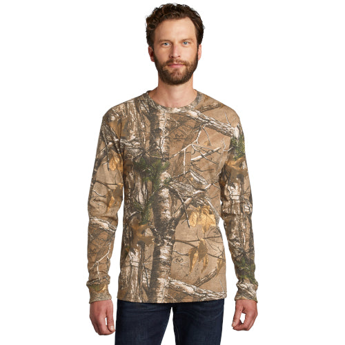 Russell Outdoors Realtree Long Sleeve Explorer 100% Cotton T-Shirt with Pocket. S020R