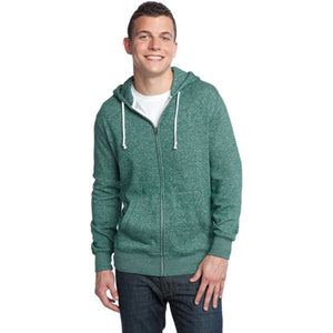 District - Juniors Marled Fleece Full-Zip Unisex Hoodie DT292