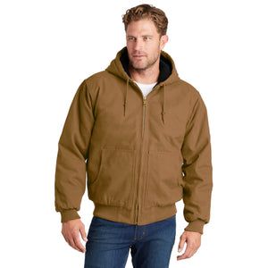 CornerStone Washed Duck Cloth Insulated Hooded Work Jacket. CSJ41