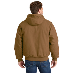 CornerStone Washed Duck Cloth Insulated Hooded Work Jacket. CSJ41