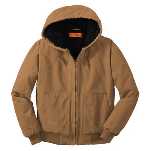 CornerStone Washed Duck Cloth Insulated Hooded Work Jacket. CSJ41