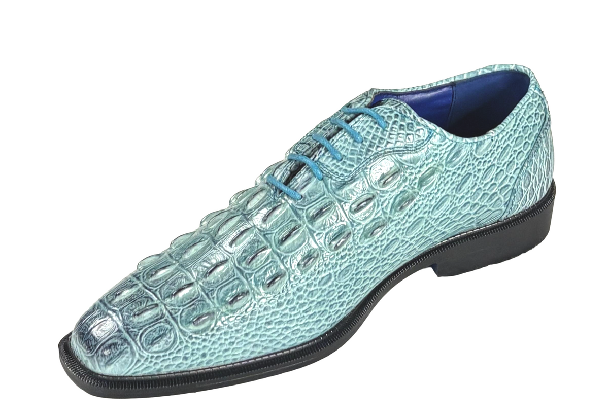 Roberto Chillini 6387 Men's Crocodile Print Dress Shoes