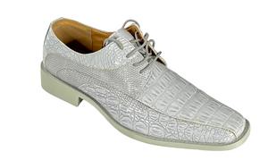 After Midnight 6442 Men's Croc Print Lace Up Dress Shoes