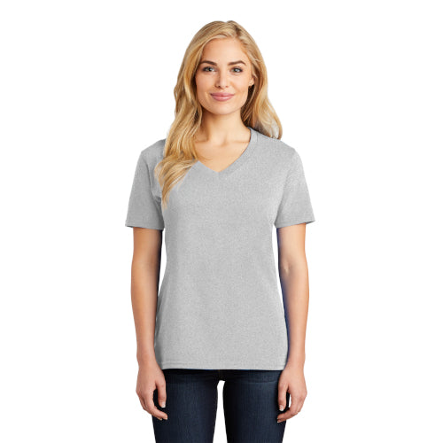 Port & Company Ladies Core Cotton V-Neck Tee. LPC54V