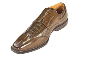 Antonio Cerrelli 6468 Men's Croc Print Lace Up Dress Shoes
