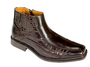 Antonio Cerrelli 6474 Men's Dress Boots Croc Print Ankle