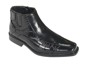 Antonio Cerrelli 6474 Men's Dress Boots Croc Print Ankle
