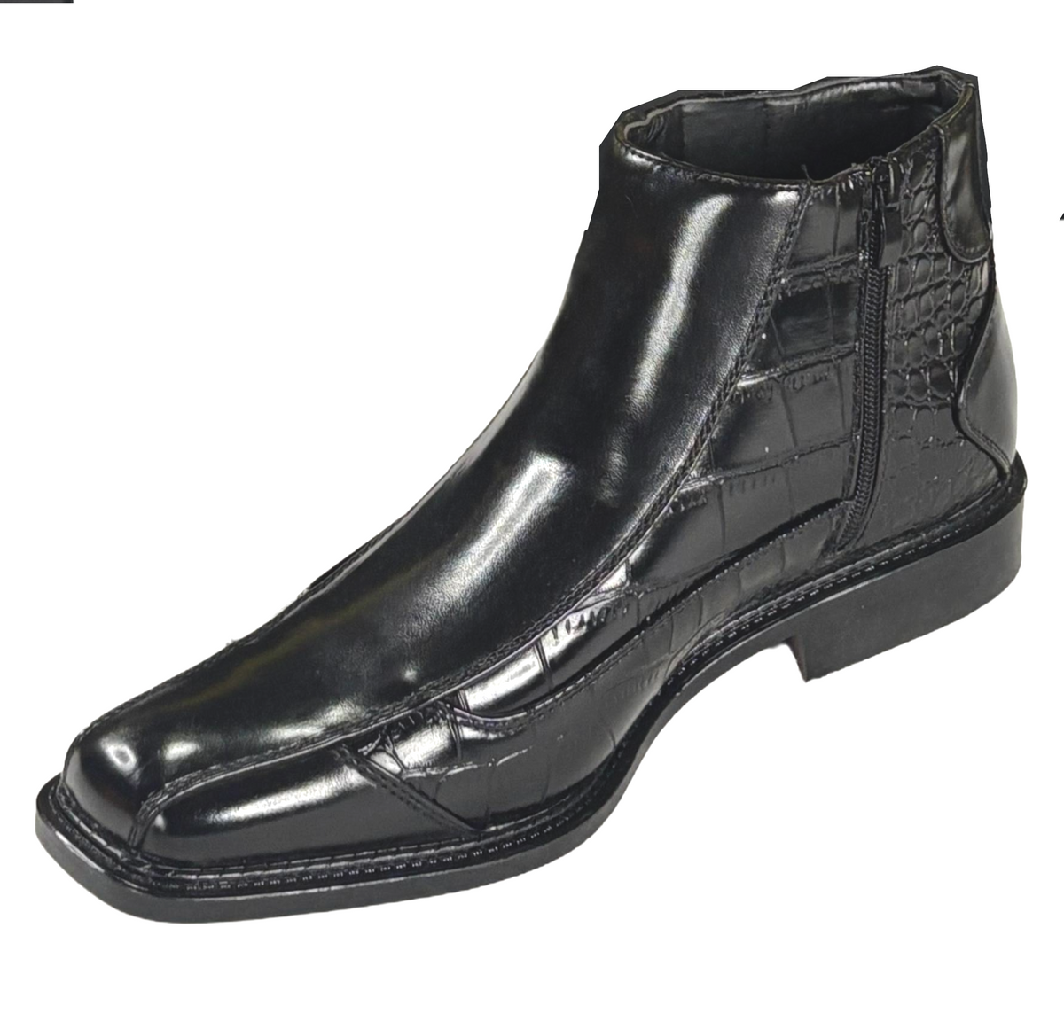 Antonio Cerrelli 6474 Men's Dress Boots Croc Print Ankle