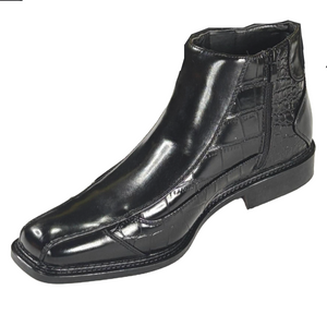 Antonio Cerrelli 6474 Men's Dress Boots Croc Print Ankle