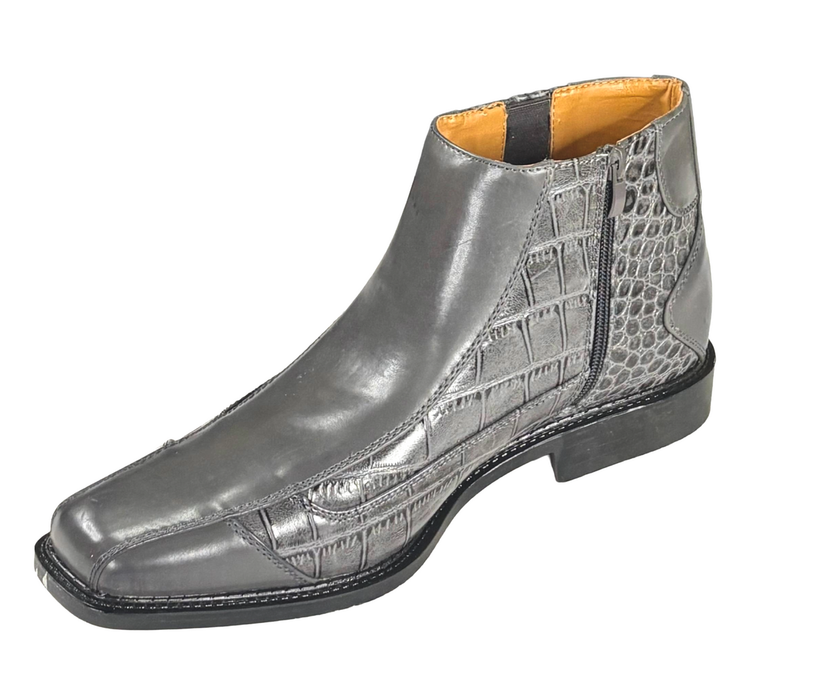 Antonio Cerrelli 6474 Men's Dress Boots Croc Print Ankle