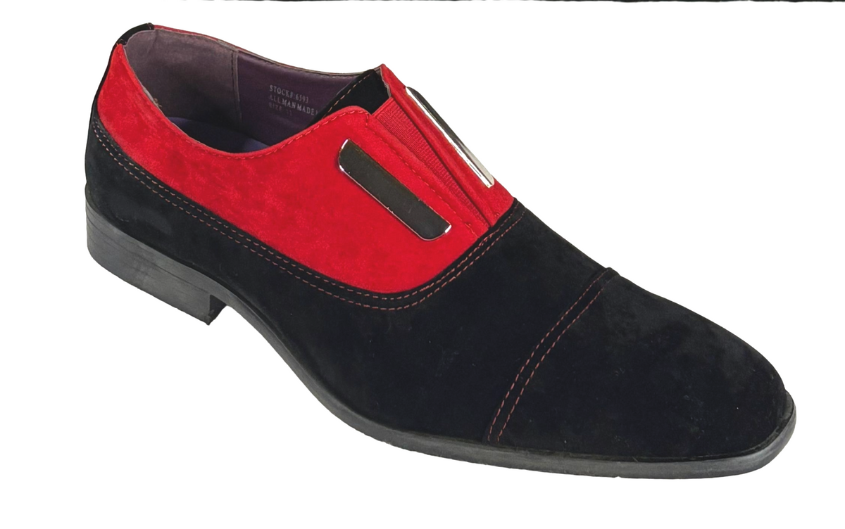 After Midnight 6593 Men's Faux Suede Slip On Dress Shoes