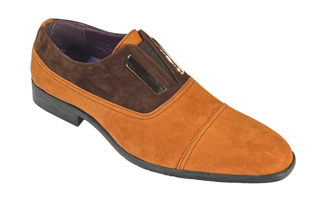 After Midnight 6593 Men's Faux Suede Slip On Dress Shoes