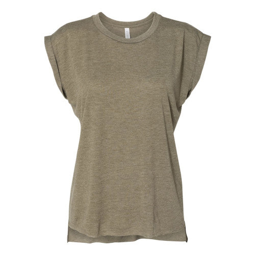 Women's Flowy Muscle Tee with Rolled Cuffs - Bella Canvas