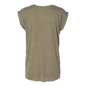 Women's Flowy Muscle Tee with Rolled Cuffs - Bella Canvas